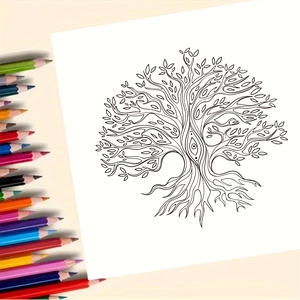 <span class=keywords><strong>Livre</strong></span> de coloriage pour adultes Mandala Arbre Plante Fleur 24 Graffiti <span class=keywords><strong>Aquarelle</strong></span> Illustration créative Papier - Product Image 4