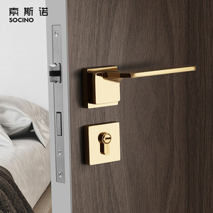 전문 현대 디자인 아연 합금 레버형 도어 잠금 장치 및 핸들 세트 침실 홈 호텔 - Product Image 3