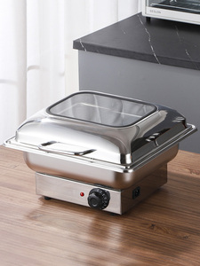 Gran oferta, platos de Cheffing rectangulares pequeños de acero inoxidable de lujo, comida de buffet caliente - Product Image 3