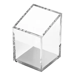 Moderne Trapezium Design Clear Acryl Pen Potlood Houder Mooie Bureau Organizer Voor Thuis Of Op Kantoor