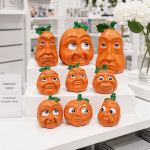 Set <span class=keywords><strong>de</strong></span> Figuras <span class=keywords><strong>de</strong></span> Resina <span class=keywords><strong>de</strong></span> Calabaza con Caras Divertidas para Halloween, Escultura Novedosa Pintada a Mano, Decoración del Hogar, Regalo <span class=keywords><strong>de</strong></span> Temporada, Adorno al por Mayor para Mesa - Product Image 2
