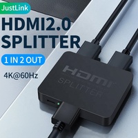 Divisor de Video HDMI 4K 60Hz, 1 Entrada 2 Salidas, HDMI 2.0 4K 1080P, Duplicador, Amplificador, Pantalla Dual para TV, Monitor, Proyector, PC