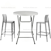 Vente en gros Table pliante de mariage facile à transporter pour restaurant Tables de bar à cocktails en plastique