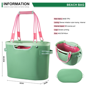 Toalla de Playa Impermeable con Estampado de Patrón Lady Candy y Cierre Abierto, Bolsa de Playa Multifuncional de TPU 900d - Product Image 3