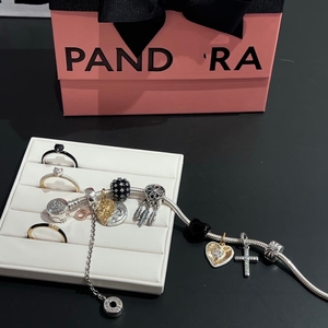 2026 Panjia 925 Silver Premium Jewelry Women's Chain &amp; Link Bracelet Fashion Classic <strong>Black</strong> Rose DIY Pendant Zircon <strong>Bead</strong> - Product Image 1