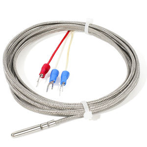 فئة A/B مسبار من الفولاذ المقاوم للصدأ 3 سلك مرنة Pt100 الاستشعار RTD البلاتين المقاومة استشعار درجة الحرارة مع عالية الجودة رقاقة - Product Image 3