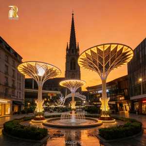 פיסול עץ גדול מנירוסטה בהתאמה אישית של RELONG לקישוט רחובות עיריות חיצוניות - Product Image 3