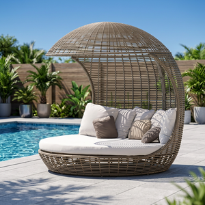 High Quality PE Rattan Waterproof Leisure Swimming <b>Pool</b> <b>Garden</b> Furniture Recliner Bed Outdoor Sun Lounger Beach <b>Pool</b> Chair - Product Image 2