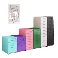 Armoire de classement compacte et mobile de style minimaliste avec tiroirs démontables pour documents, papeterie, usage domestique/bureau