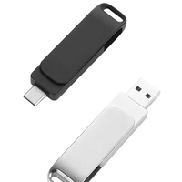 Vente directe d'usine, clé USB double interface 2 en 1, 128 Mo à 128 Go, grande capacité, clé USB pour téléphones Android et ordinateurs