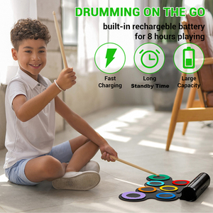 Jouet musical coloré, tambour électronique Portable à enrouler, tapis de Percussion intégré avec haut-parleur - Product Image 6