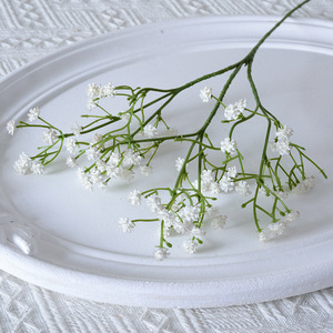 Décoration de table pour hôtel, maison, centre de table artificiel, fleurs artificielles gypsophile blanches pour mariage - Product Image 5
