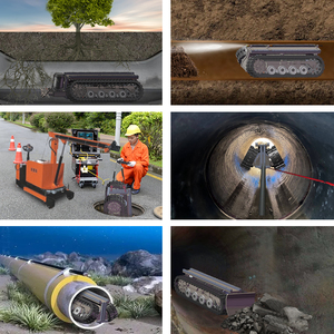 Robot sur chenilles d'inspection de canalisations d'égout sous-marin IP68, câble de 500m, châssis, robot de nettoyage d'égout - Product Image 5