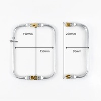 Deepeel BS212 15-30cm Accessoires de quincaillerie Métal Fermoir Kiss Clasp Cadre de sac à main Poignée en tube d'aluminium Boucle pour sacs et pochettes