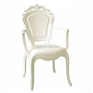 Claro de cristal de acrílico boda silla resina transparente de la silla con el resto