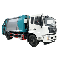 Camion à ordures compacteur à chargement arrière Dongfeng Kinland 14CBM, camion de collecte des déchets solides municipaux