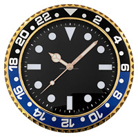 Jam Dinding Berkualitas Tinggi Bercahaya Desain Art Deco Modern Mewah Satu Sisi MOQ Rendah Hadiah Bermerek