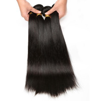 Extensiones de Cabello Brasileño Virgen 10A 12A con Cutícula Alineada, Liso Natural Negro, Paquetes de Cabello para Tejer, Novedad al por Mayor