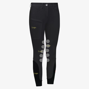 Calzoni da bambina elasticizzati alla moda con tasche con zip in silicone a pois fiori pantaloni da equitazione - Product Image 3