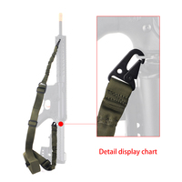 Sangle d'épaule tactique Mzj réglable en plusieurs points avec crochet en métal à dégagement rapide Accessoires de chasse Corde à saisir