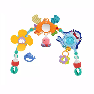 Colgante con forma de Animal para bebé, juguete infantil giratorio con <span class=keywords><strong>arco</strong></span> de juego para bebé, sonajero colgante, juguete para jugar con Bluetooth, campana para cama en el océano, cuna móvil - Product Image 1