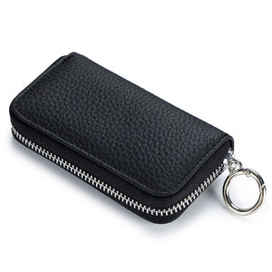 Offres Spéciales multicolore femmes clé de voiture étui en cuir de vachette clés organisateur femme de ménage sept fermeture éclair clé de voiture portefeuilles - Product Image 6