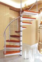 Escaliers en colimaçon en acier et bois minimalistes, économiseurs d'espace, étroits, modernes, pour villa, prix imbattable chez CBMmart