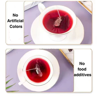 Thé au Hibiscus Frais Ekon en Sachets (20 Sachets) – Boisson Naturelle aux Fleurs de Hibiscus, Saveur Herbacée Naturelle