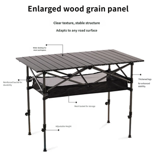 Wholesale Outdoor <b>Folding</b> <b>Table</b> Portable Picnic Camping Barbecue <b>Metal</b> Chicken Rolls Height-adjustable Desk RTS Bulk Mixed Order - Product Image 2