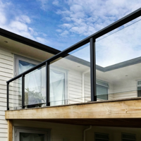 Rampe en verre et acier inoxydable pour balcon, directement de l'usine, pour villas, applications extérieures et escaliers