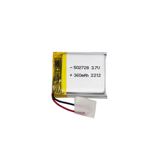 Batería de polímero de litio 502728 3,7 V 360mAh 502528 Batería de iones de litio recargable - Product Image 1