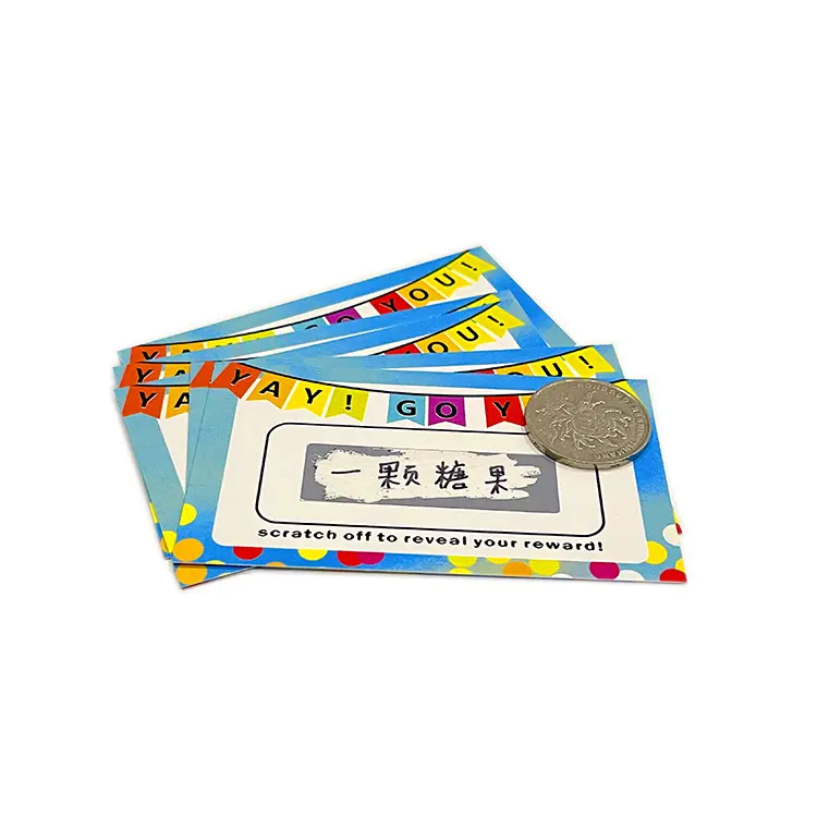 Toptan özel tasarım Scratch Off kartları gerçek bir Scratcher şaka piyango bilet baskı gibi süper gerçek bakmak
