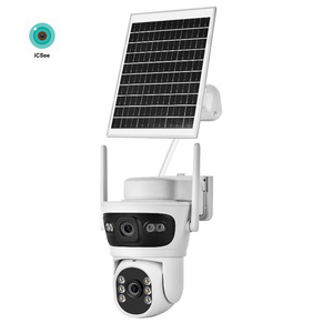 ICsee屋外4MP WiFiソーラー防犯カメラデュアルレンズワイヤレスPTZ <span class=keywords><strong>CCTV</strong></span>ナイトビジョン付きCMOSセンサーIP機能 - Product Image 1
