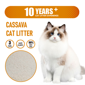Arena para Gatos Biodegradable Premium de Almidón de Yuca, Arena para Gatos Desechable por el Inodoro, Multi-Cat Strength, Sin Polvo, Ecológica, Extra - Product Image 1