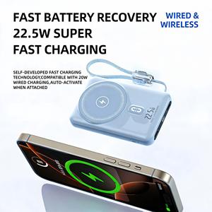 พาวเวอร์แบงค์แม่เหล็กขนาดบางเฉียบ 10000mah ชาร์จเร็วไร้สายขนาดเล็ก พาวเวอร์แบงค์มินิ 2026 ไอเดียสินค้าใหม่ PD 22.5w - Product Image 5