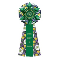 Rubans en satin personnalisés avec logo, rosettes, badges floraux, récompenses pour l'équitation, les courses canines