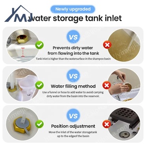 Hiện đại bể nước di động Rửa tóc dầu gội đầu lưu vực đầu Spa Salon tóc bồn rửa - Product Image 4