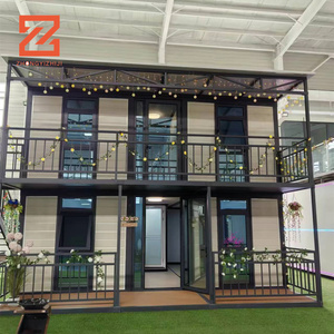 Giá tốt gấp prefab 20ft 40ft 2 câu chuyện prefab nhà sang trọng 2 câu chuyện 40ft mở rộng container nhà contener nhà - Product Image 2