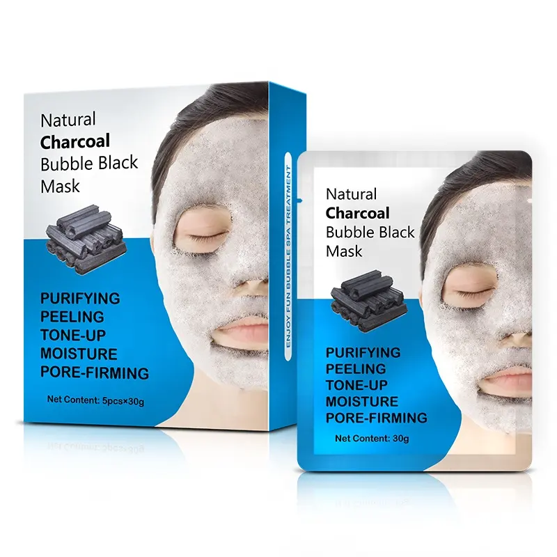 Masque buccal personnalisé, étiquette privée coréenne, blanchissant, hydratant, masque Facial, beauté aux fruits, soins pour la peau, noir, 1 pièce