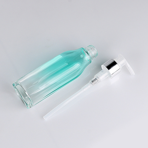 Lotion Bottle 100ml 120ml Gradient-colored <b>Glass</b> Bottle Customized Cosmetics <b>Container</b> Empty with Pressing Pump Head - Product Image 1