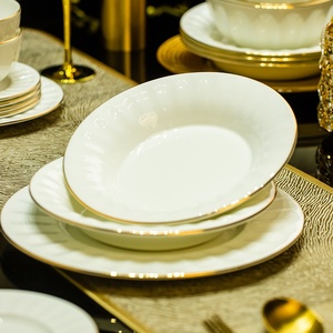 Service de vaisselle en porcelaine fine de Jingdezhen, ensemble de plats en céramique pour la maison, coffret cadeau, assiettes à dîner, vente en gros, personnalisation du LOGO - Product Image 2