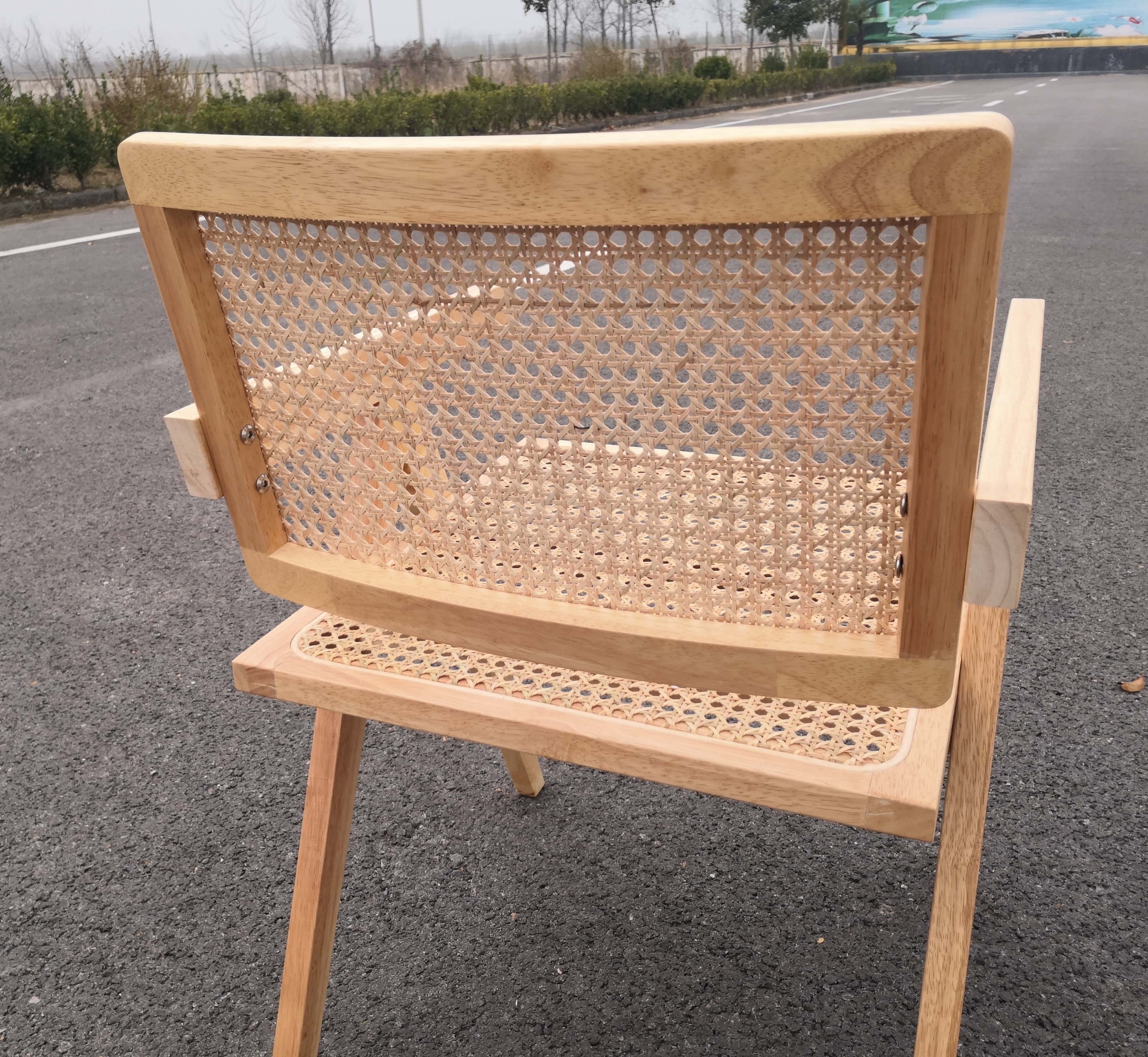 accent armchair wooden