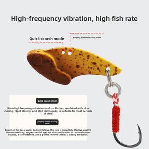 Señuelo de pesca artificial VIB de metal con lentejuelas de 27g, tipo micro criatura con forma de tiburón, para pez mandarín rayado blanco, con anzuelos. - Product Image 2