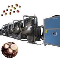 Nouvelle machine de revêtement au chocolat noir et blanc, au lait, aux fraises et aux canneberges, pour raisins secs et malt croustillants, haute capacité, design original