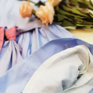 カスタム高品質手作りスモックキッズ服フリルスリーブスモックドレス女の赤ちゃん