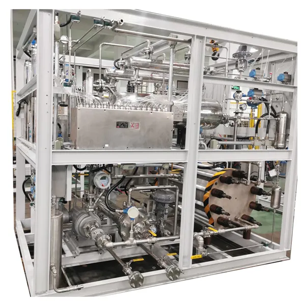 Yeşil amonyak üretimi malzemesi için 15Nm 3/h 75KW alkali su elektroliz hidrojen tesisi