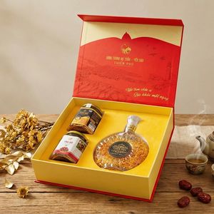 ชุดของขวัญฟู่อันคัง รับผลิตแบบ OEM ODM ไวน์ถั่งเช่าผสมถั่งเช่าซินเนนซิสและพุทราแดง บรรจุภัณฑ์แบบกำหนดเองสำหรับเจ้าของแบรนด์ - Product Image 2