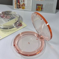 En stock, sans MOQ, palette de maquillage pliable entièrement transparente pour poudre fixatrice, fard à paupières, illuminateur et contouring, avec grand compartiment unique
