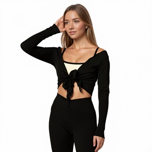 KINGLY KBC 1045 <span class=keywords><strong>B</strong></span> Custom Gym sport TOP WRAP donna abbigliamento sportivo Fitness Yoga set abbigliamento sportivo - Product Image 6