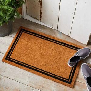 Tapis <span class=keywords><strong>d</strong></span>'Accueil Moderne Classique à Double Bordure Haute Qualité Naturel/Noir Extérieur Imperméable Écologique Longue Durée de Vie Tapis <span class=keywords><strong>d</strong></span>'Accent en Fibre de Coco - Product Image 4